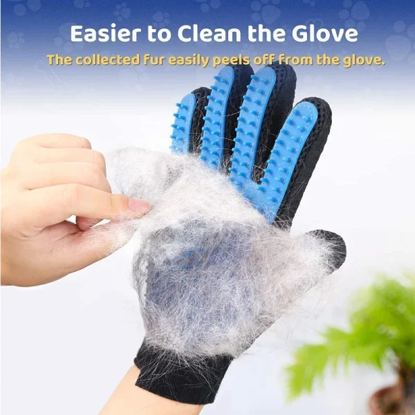 Pet Grooming Glove Brush and Deshedding Aid 2