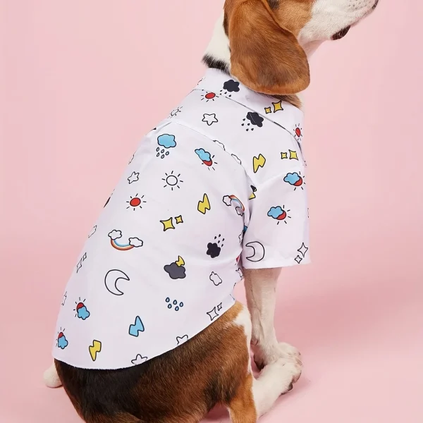 Small floral patterns dog shirts 5