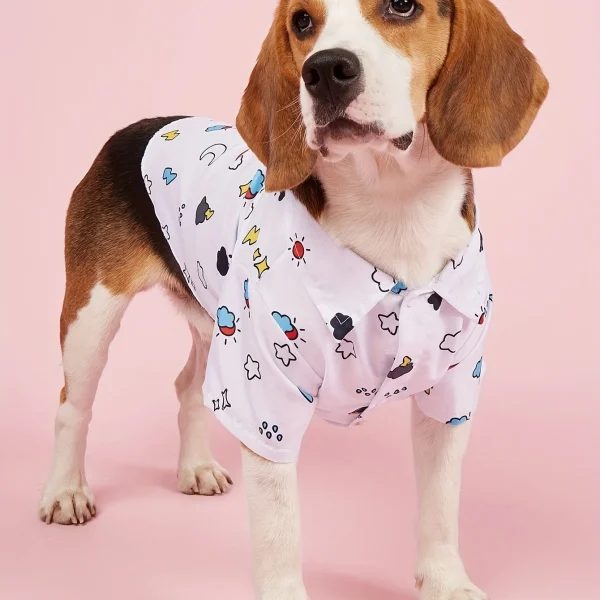 Small floral patterns dog shirts 6