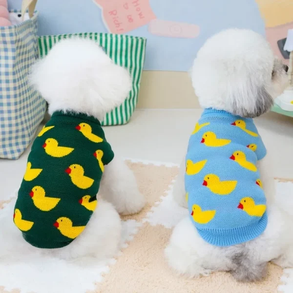 Duck Pattern Cute Pet Dog Sweaters 4