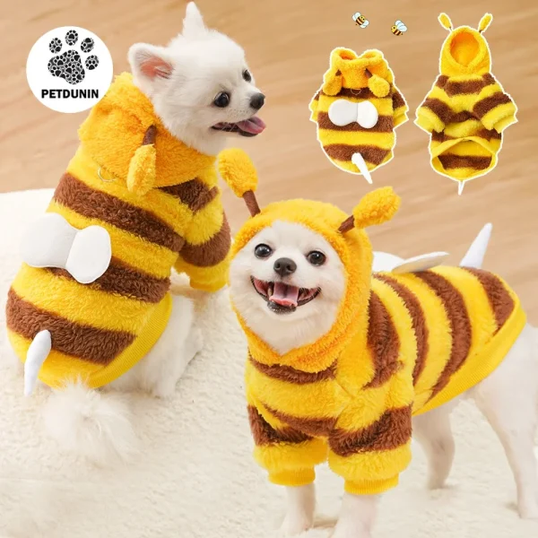 Bee Costume Soft Cat Holiday Cosplay Warm Clothes 1