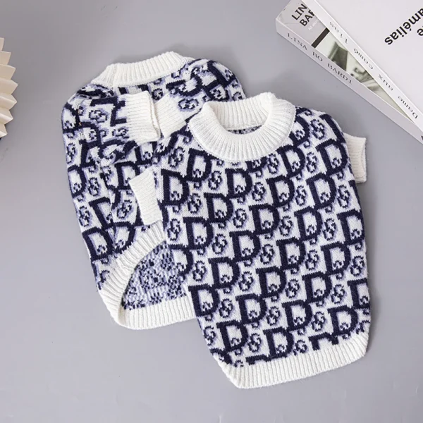 Autumn and Winter Luxury Pet Sweater High Elastic Double Layer Warm 1