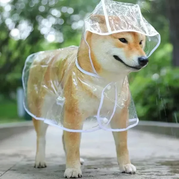 Soft PVC Small Dogs Raincoat Puppy Rain Poncho 2