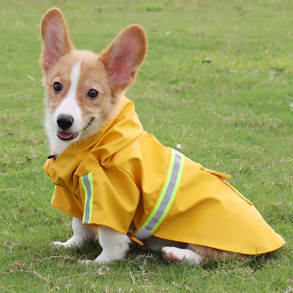 Reflective Pet Windproof Rainproof Hooded Raincoat for Dog 6