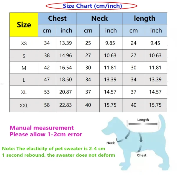 Autumn and Winter Luxury Pet Sweater High Elastic Double Layer Warm 6