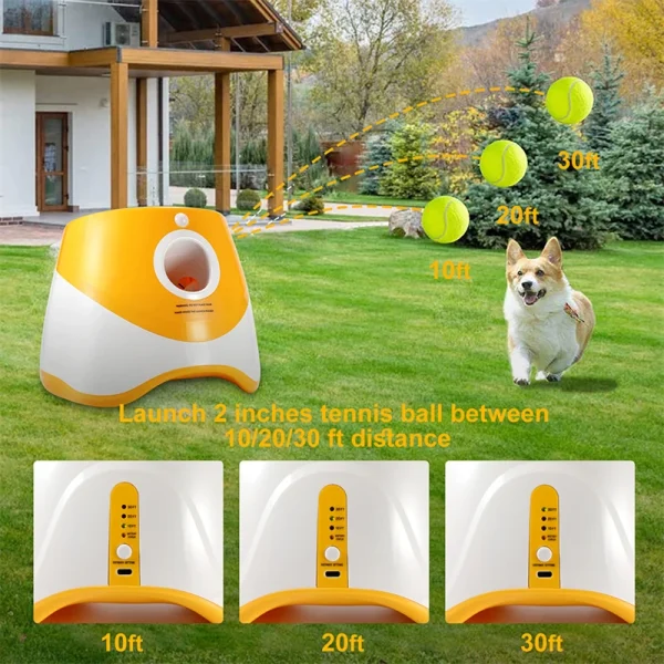 Dog Tennis Launcher Automatic Pet Dogs Chase Toy 4