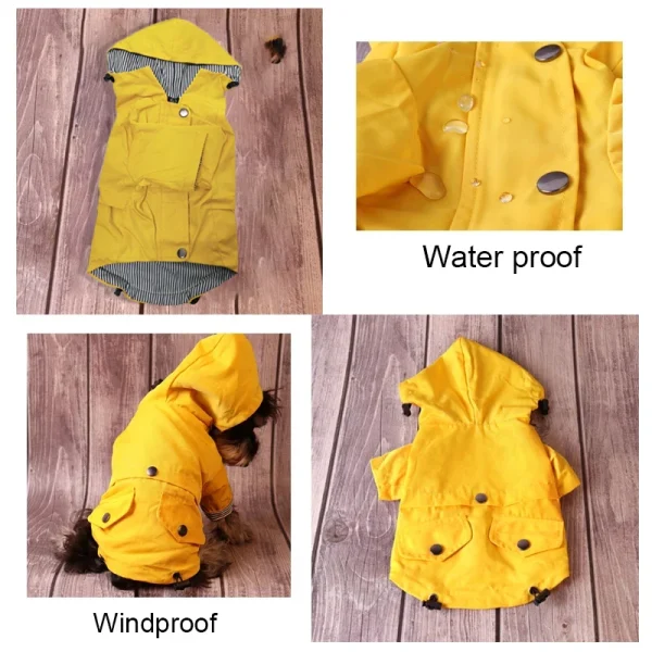 Waterproof Dog Raincoa Winter Warm for All Dogs Breeds 4