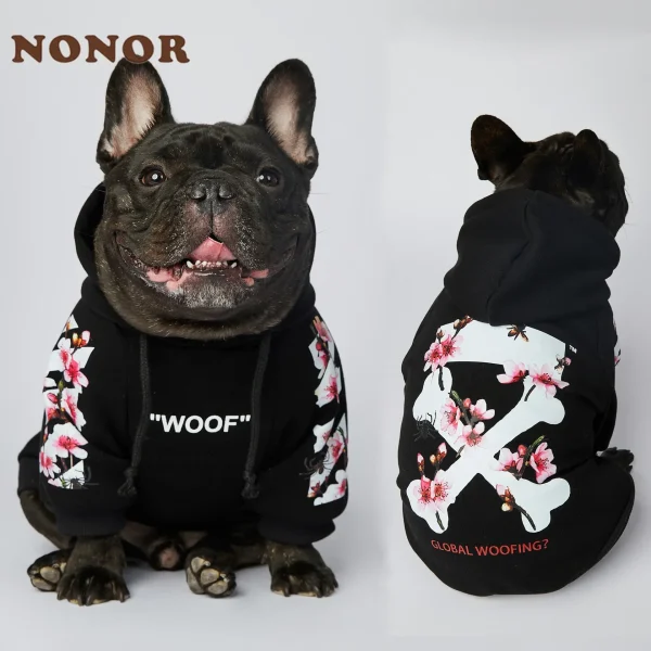 Fashion Sakura Dog Jacket Pet Dog Hoodies 1