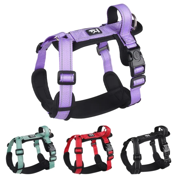 Anti-Escape Dog Harness with Handle Reflective Nylon 2