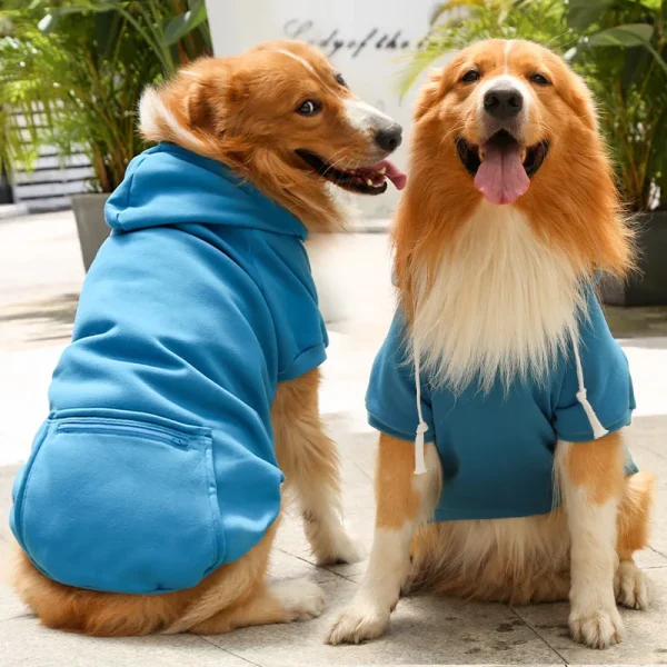 Pet Hoodies for Large Dogs Spring and Autumn Fleece 1