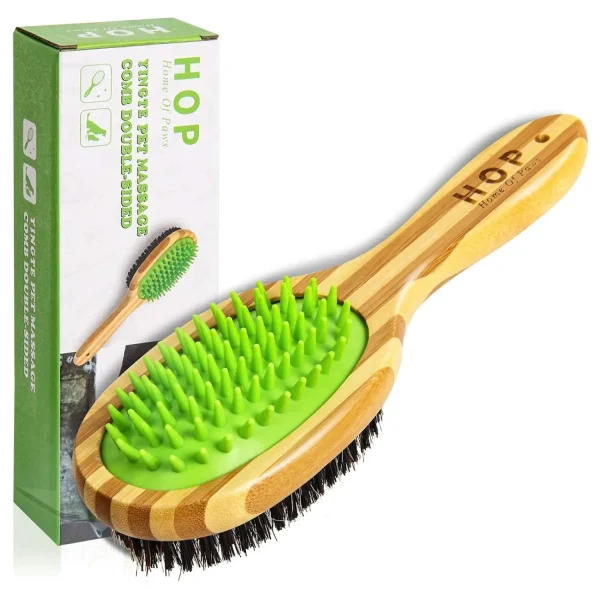 Short Hair Dog Brush for Detangling and Shedding Coats 1