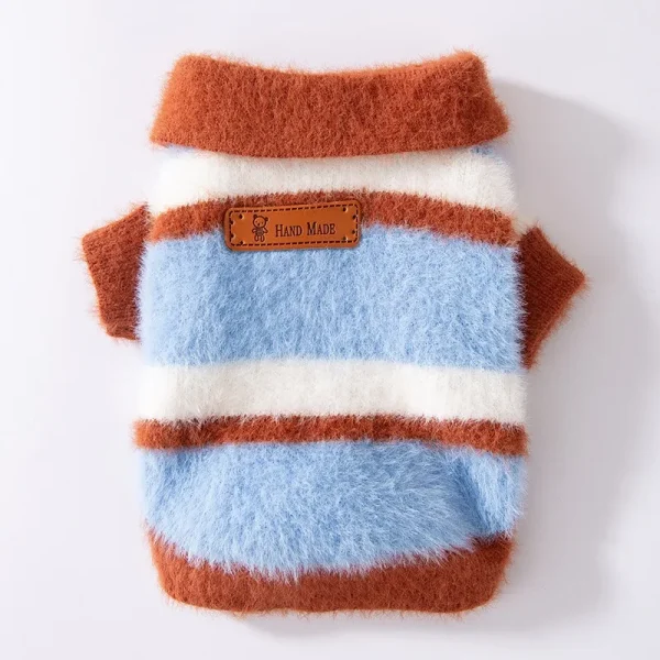 Striped Winter Dog Clothes Thickened Warm Sweater 6