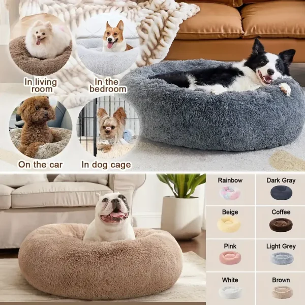 Fluffy Dog Bed For Large Round Dog Bed 2