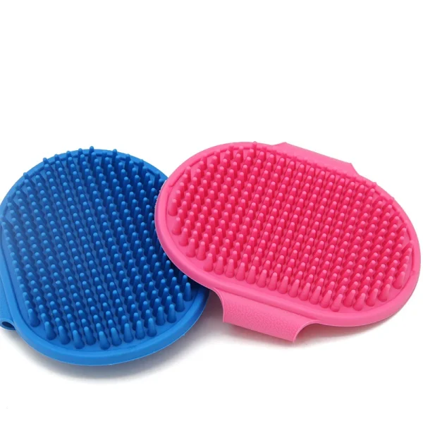 Rubber Grooming Brush with Loop Handle 2