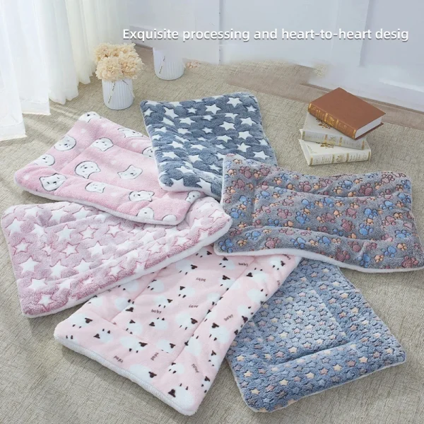 Flannel Pet Sleeping Mat Dog Bed 2