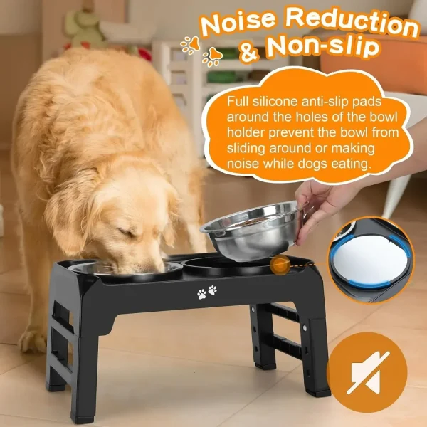 Dog Bowl Non-Slip Dog Feeder for Large Medium Dog 3