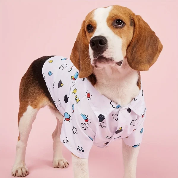 Small floral patterns dog shirts 4