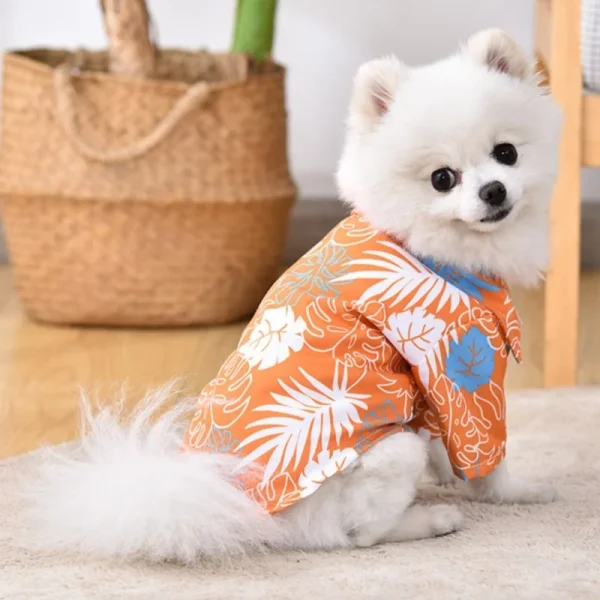 Hawaiian Style Pet Beach Dog Shirts 3