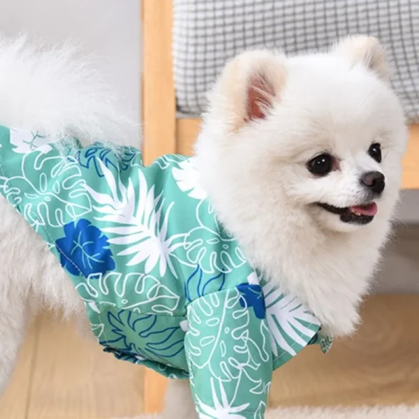 Hawaiian Style Pet Beach Dog Shirts 2