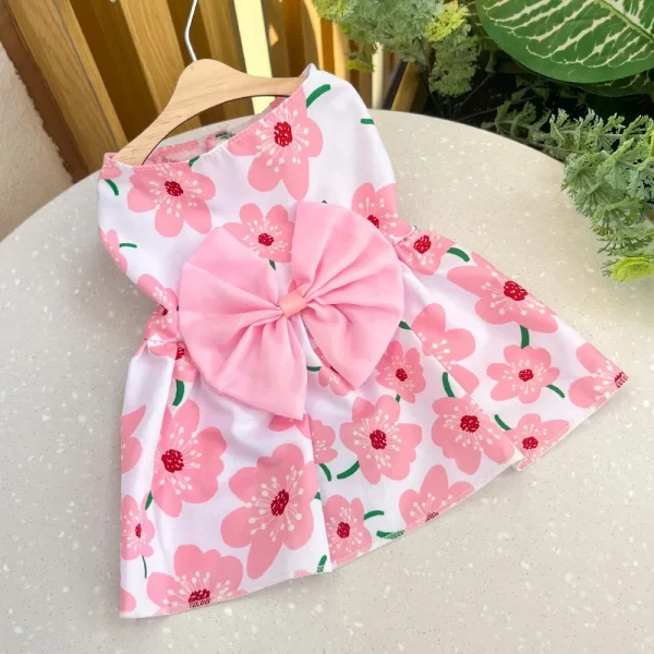 Floral Princess Dress for Dogs Spring Summer Puppy Dresses 3