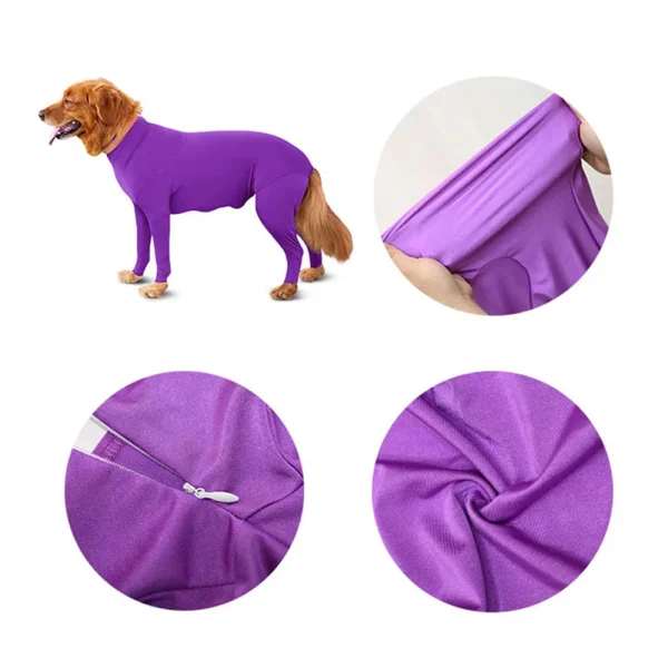 Dog Onesie Clothes Shedding of Dog Hair for Home Car Travel Anxiety Calming 4