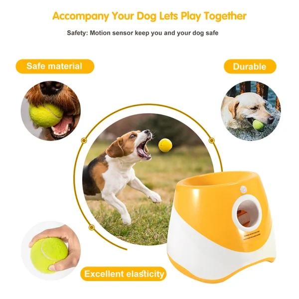 Dog Tennis Launcher Automatic Pet Dogs Chase Toy 3