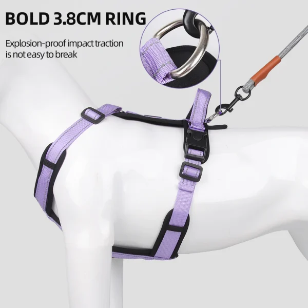 Anti-Escape Dog Harness with Handle Reflective Nylon 3