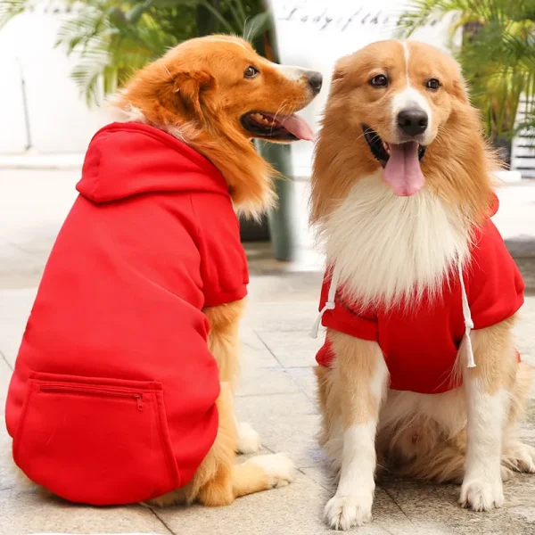 Pet Hoodies for Large Dogs Spring and Autumn Fleece 2