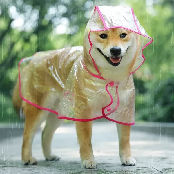 Soft PVC Small Dogs Raincoat Puppy Rain Poncho 3