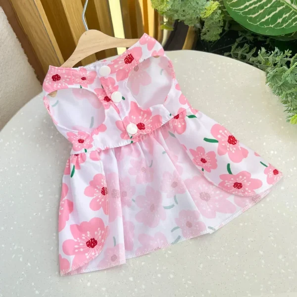 Floral Princess Dress for Dogs Spring Summer Puppy Dresses 4