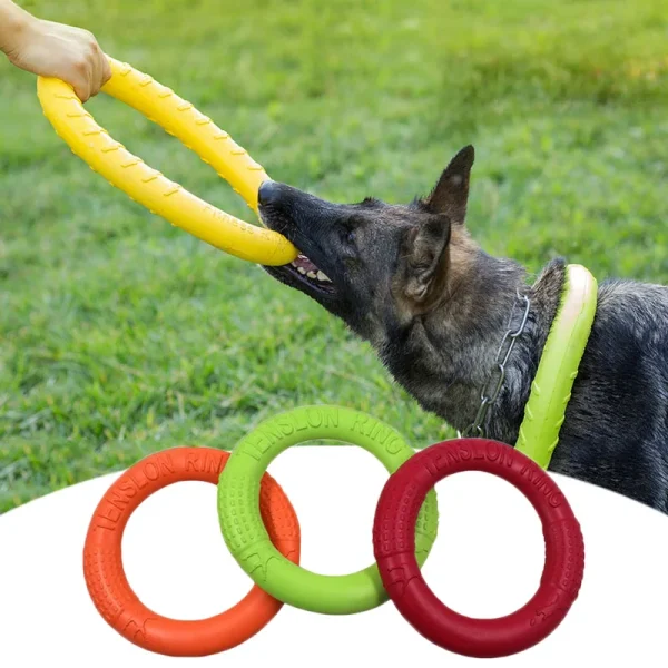 Dog Toys Pet Flying Disk Training Ring Puller 2