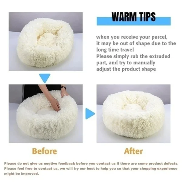 Fluffy Dog Bed For Large Round Dog Bed 3