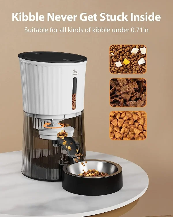 4L Dog Automatic Feeder with Voice Timing Stainless Steel Bowl 6